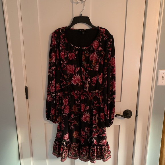 INC dress from Macy’s black and floral like new condition great for a night out - Picture 2 of 6